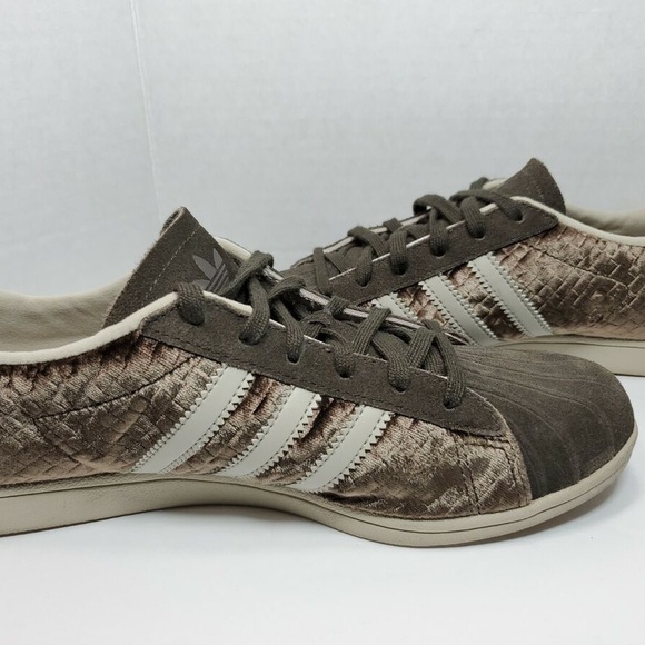 ADIDAS ORIGINALS SLEEK SERIES BROWN VELVET SNEAKERS US 8 - Picture 9 of 9